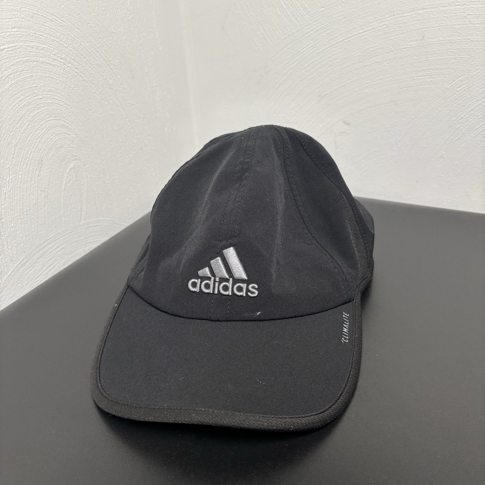 Adidas‎ Climalite Strapback Hat Black One Size 3 Stripes Embroidered Unisex